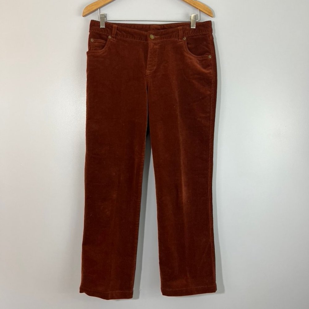 Woolrich Rust-Colored Microcord Mid-Rise Pants